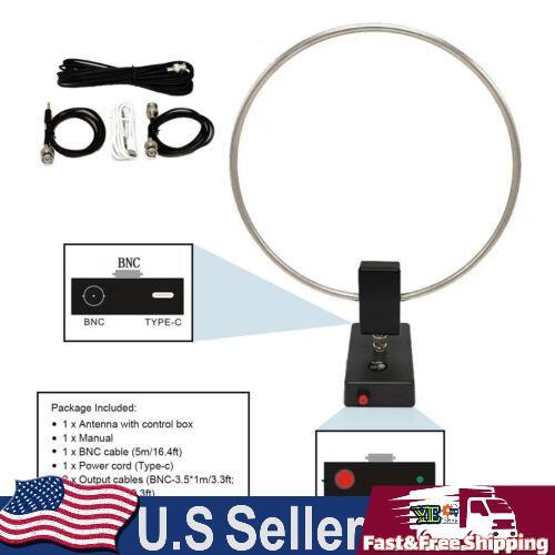 GA-800 Active Loop Antenna Shortwave Antenna 10KHz-159MHz Portable for Radios Y