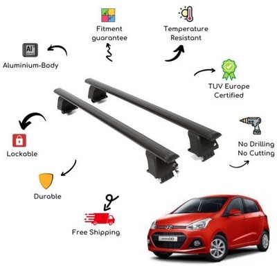 Bare Крыши рейка крестовина Bars компл.  HYUNDAI i10 IA 5 дверь/ 17-19 черный 2 крестовина Bars