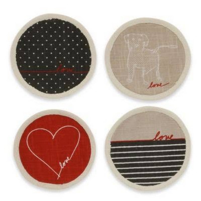 Ed by Ellen DeGeneres Love Collection Coasters (Set of 4)