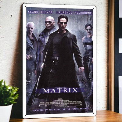 The Matrix (1999) Metal Movie Poster Tin Sign Plaque Film 8''x12''