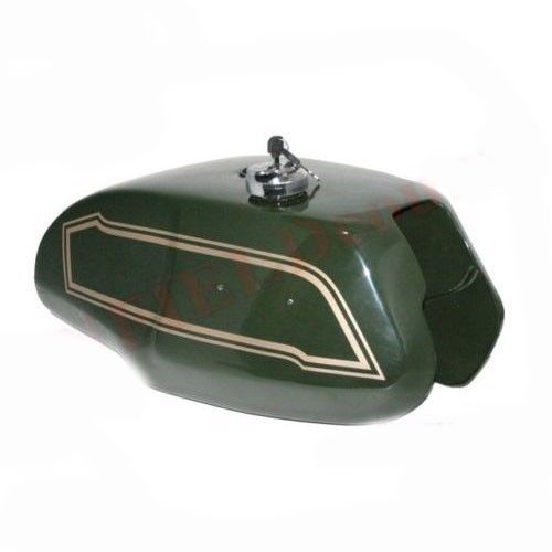 Military Green Fuel Gas Tank with Cap Fits Triumph T140V T140E Bonneville Jubilee
