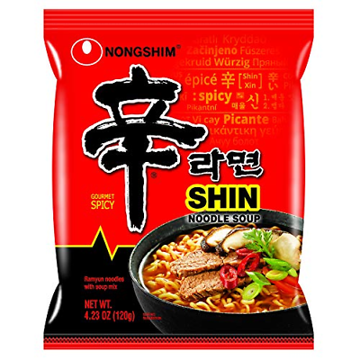 Nongshim Shin Ramen Noodle Soup Gourmet Spicy Instant Noodle 4.2 Oz Pack of 20