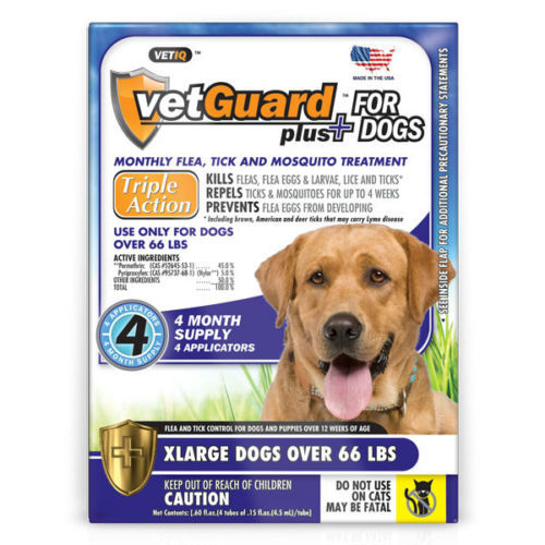 VetGuard Plus for Extra Large Dogs 66+ lbs Flea & Tick Treatment 12 Month Supply