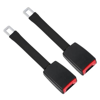 2Pcs Car Seat Belt Extender 9'' Buckle Extension Safety Belt Auto Clip Adjustable