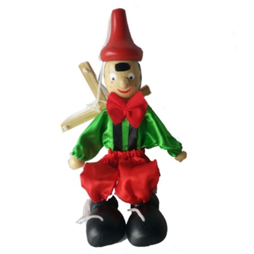 Gioco Marionetta Giocattolo Pinocchio In Legno E Stoffa Puppet Bambini moc