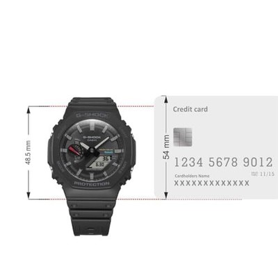 Pre-owned Casio G-shock Men Black Dial Analog-digital Ga-b2100-1adr (g1241)