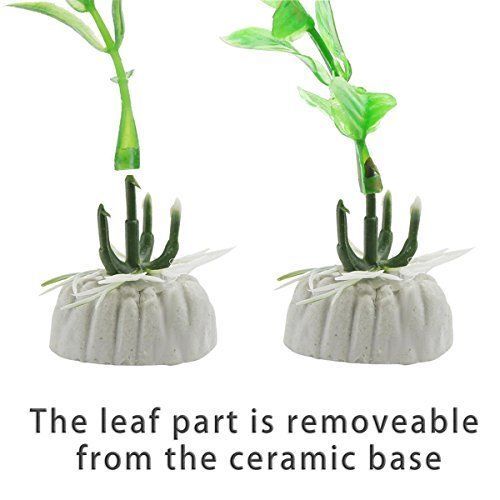 Comsun 4 Pack Artificial Aquarium Plants Large Size 10.6 inch Approximate Height