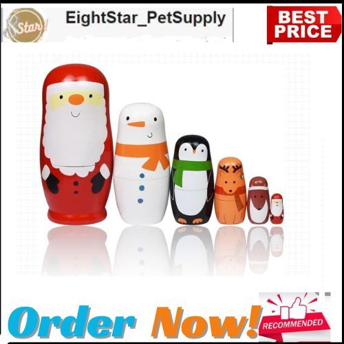 Christmas Russian Matryoshka Dolls For Kids Wood Stacking Ne