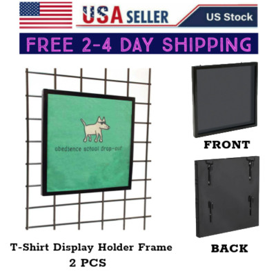 [2 PCS] T-Shirt Display Holder Metal Frame For Gridwall/Slatwall