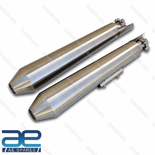PoweRage Brushed Steel Exhaust For Royal Enfield Twin Interceptor GT 650 