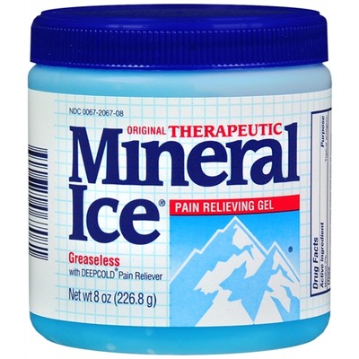 Mineral Ice Cool Greaseless Pain Reliever 8 oz (226 g) ** Very HOT**