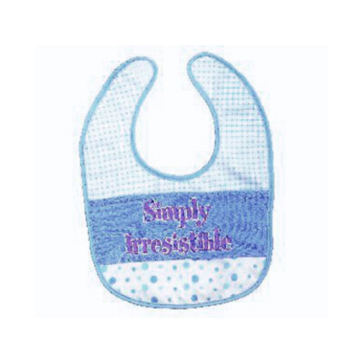 New Ganz Baby Blue Simply Irresistible Infant Bubble Bib