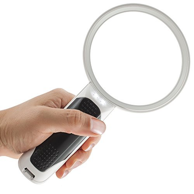 Fancii Illuminated LED Handheld Magnifying Glass Set - 2X 3.5X and 10X High –