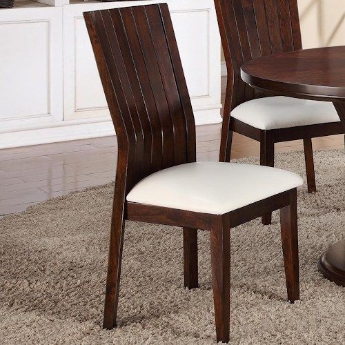 White Faux Leather Dining Chairs