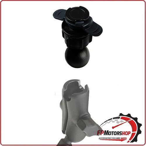 90555 TITAN BALL HEAD CONNETTORE DUO LOCK CON SFERA DA 25 MM MANUBRIO MOTO