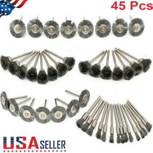 Stainless Steel Wire Brush Set Dremel Tool Rotary Die Grinde