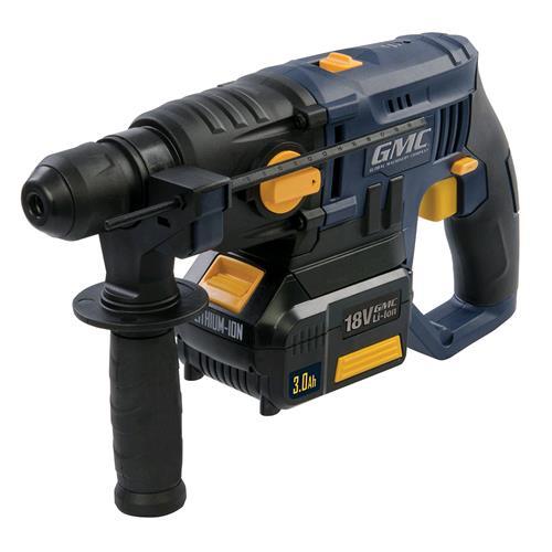 GMC-Trapano-a-Percussione-Battente-Batteria-Litio-18V-SDS-Plus-Accessori