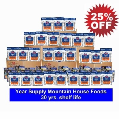 Mountain House Food 1-Year Emergency Food Supply POUCHES -NEW