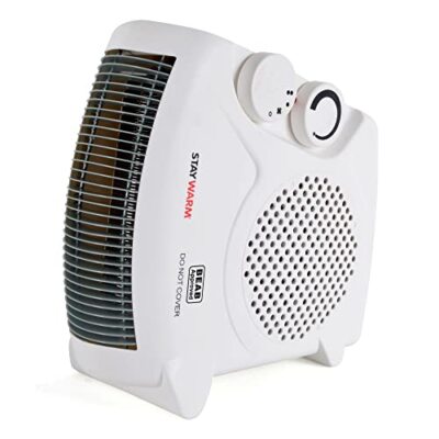 STAYWARM® 2000w Upright and Flatbed Fan Heater 2 Heat Settings and Thermostat