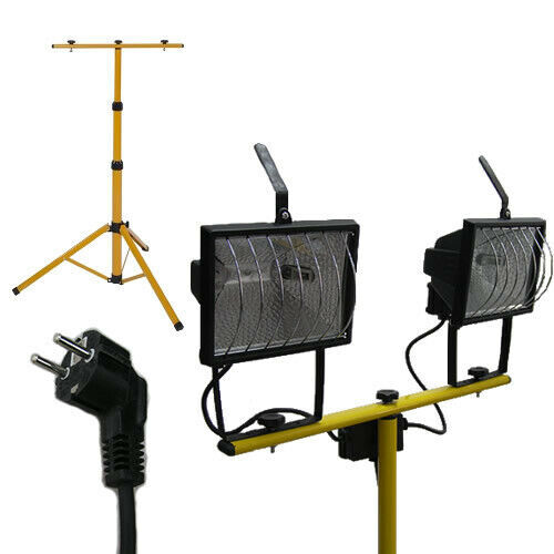 Stativ mit doppel Halogenstrahler 2x4...