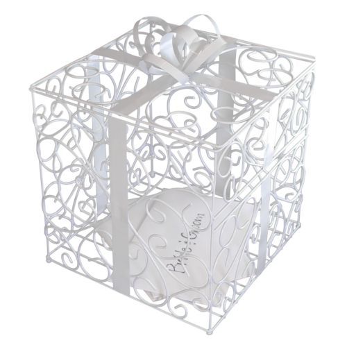 金属婚礼卡盒和希望 Wells