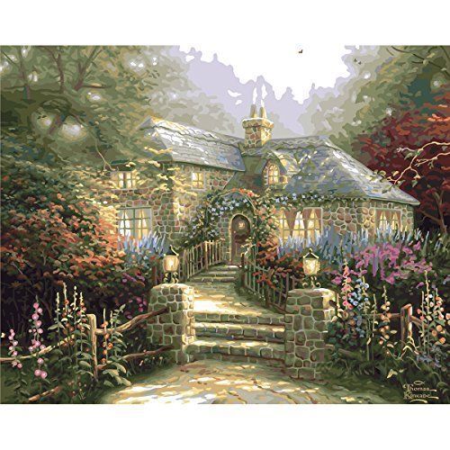 Romantic Town - Paint by Numbers Kit for Adults DIY Oil Painting