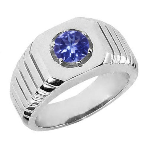 Tanzanite Sterling Silver Rings for Men