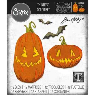 Tim Holtz ''COLORIZE: PUMPKIN PATCH'' Fall Halloween Sizzix Thinlits Cutting Dies