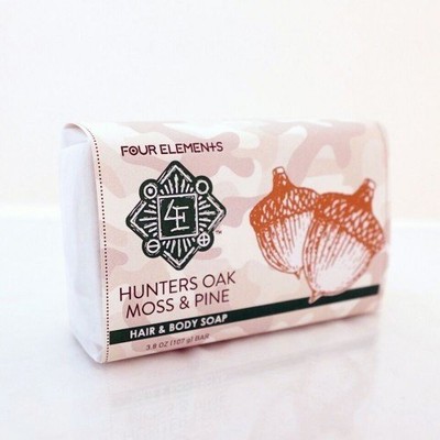 Мыло Four Elements Organic Herbals Hunters с дубовым мхом и сосной, 3,8 унции