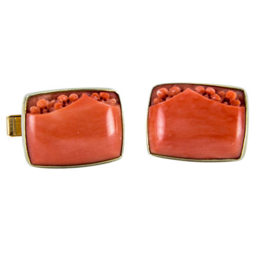 Men's Coral Cufflinks