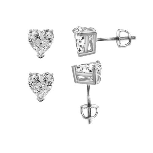 Authentic [Chrome Hearts] BABYFAT CROSS DIAMOND EARRING (PAVE