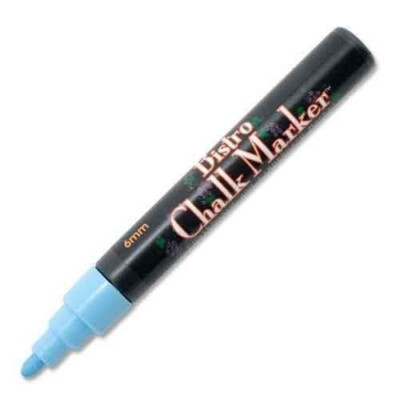 Marvy Uchida Bistro Chalk Marker Fluorescent Blue Broad Point Office School Art