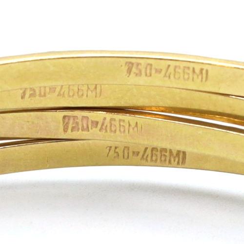 18K solid gold circle bracelets vintage 50s circles Milan Italy - Picture 5 of 6