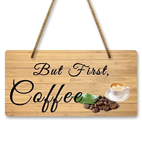 Coffee Bar Decor Ideas Coffee Hanging Sign Wall Decor for