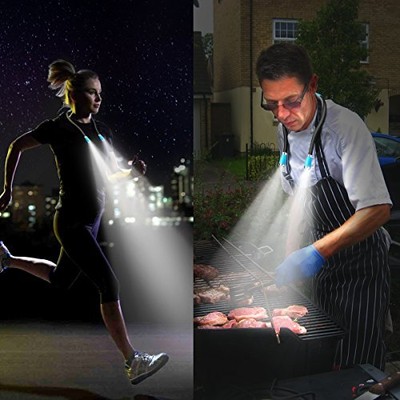 Rechargeable LED Book Light Neck Hug 4 Hand Free Bright Knitting Lamp 3 Bri BLUE