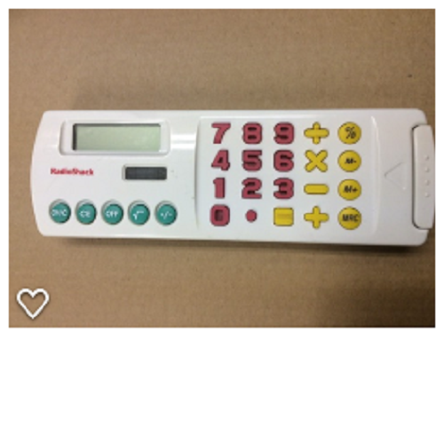 WORKING 1997 - RADIO SHACK: EC-457 old calculator w/ pencil case (P/N): 65-558