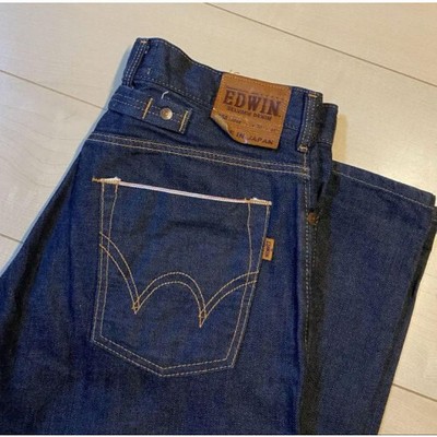EDWIN 505LOOSE Selvedge Straight Denim Pants in Indigo, 30×33 [VG] LTD From JP