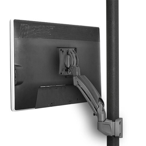 Chief K1P110B  Kontour Articulating Single Monitor TV Pole Mount Black