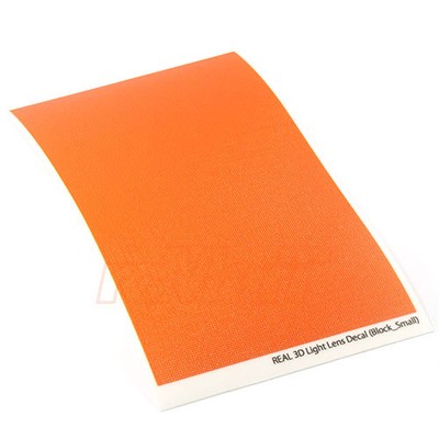 wrap up next real 3d light lens decal orange block small 1:10 rc