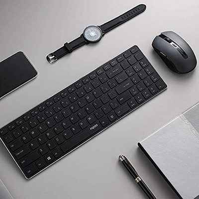 Slim Wireless Keyboard and Mute Mouse Combo 4.9mm Ultra-Thin Lightweight 2.4G...