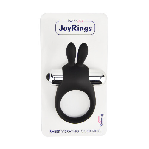 JoyRings Silicone Rabbit Vibrating Cock Ring Adult Sex Toy - Picture 5 of 5