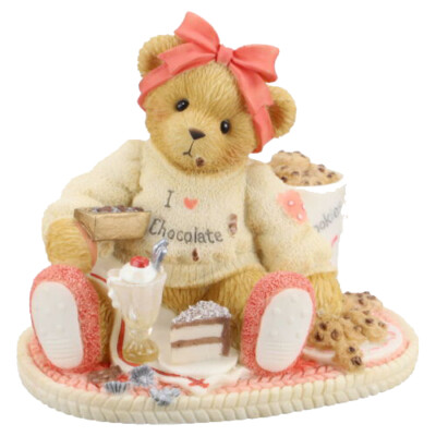 CHERISHED TEDDIES by ENESCO, HAND PAINTED STONE RESIN TEDDY BEAR FIGURINE, NIB