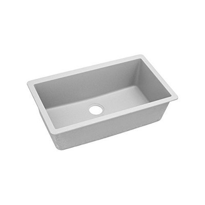 Elkay Quartz Classic ELGRU13322WH0 White Single Bowl Undermount Sink