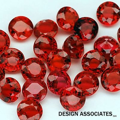 RUBY 1.00 MM ROUND CUT EARTH MINED AND TREATED GEMSTONE AAA 4 PC SET (179824)