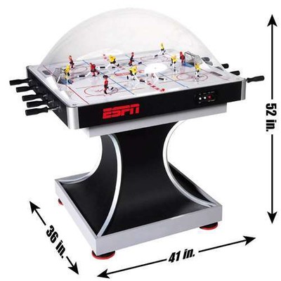 ESPN 2-Player Premium Dome Bubble Hockey Table w/ LED Scoring System (Open Box)