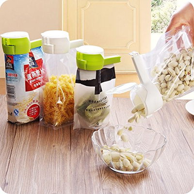 Food Clips Bag Sealing Clips with Discharge Nozzle Plastic Bag Moisture Sealing