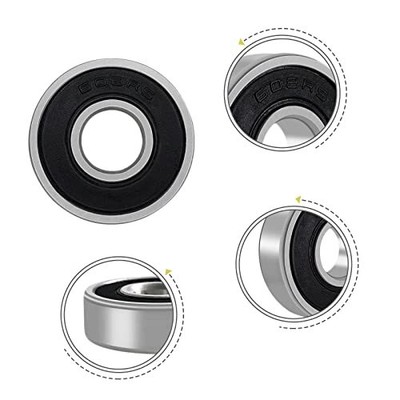 608 2RS Bearings Chrome Steel for Roller Inline Skate Wheel Skateboard Roller...