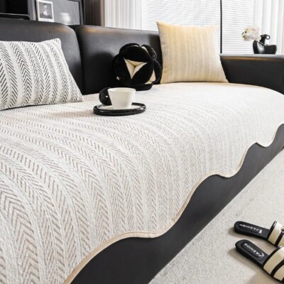 1PC Jacquard Chenille Sofa Cover Universal Sofa Mat Anti-slip Irregular Towel