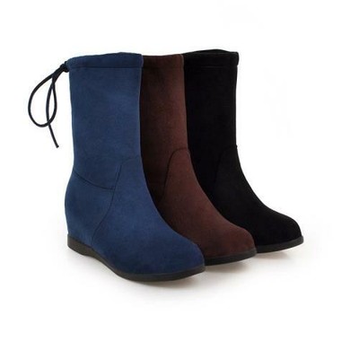 Women's Casual Fashion Round Toe Outdoor Wedge Heel Ankle Boots Shoes 41 42 43 D | eBay