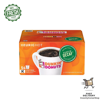 Dunkin Donuts Decaf Coffee K Cups Medium Roast 54 ct. FREE